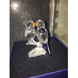 Swarovski pair of parrots figure - boxed