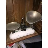 Avery enamel kitchen scales - no weights.