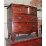 A 19th century bow front mahogany chest of drawers.