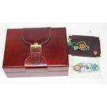 A Rolex wristwatch box with various Rolex tags, papers, leather wallet, guarantees, booklet, etc.