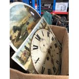 An antique Sherwood Yarm clock face with movement - as found