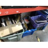 Four boxes of various tools and garage ware