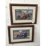 2 x Michael Turner F1 framed prints.