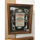 A Cunard advertising cased knot display