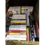 A quantity of Nintendo DS games, Gameboy games, PSP games and a Bush portable cassette player with a