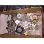 A box of world coins