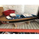 A scratch built model motor boat