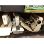 Three cased electric sewing machines - Frister Rossmann, New Home and Riccar - all as found
