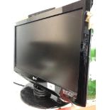 An LG 19" tv with remote