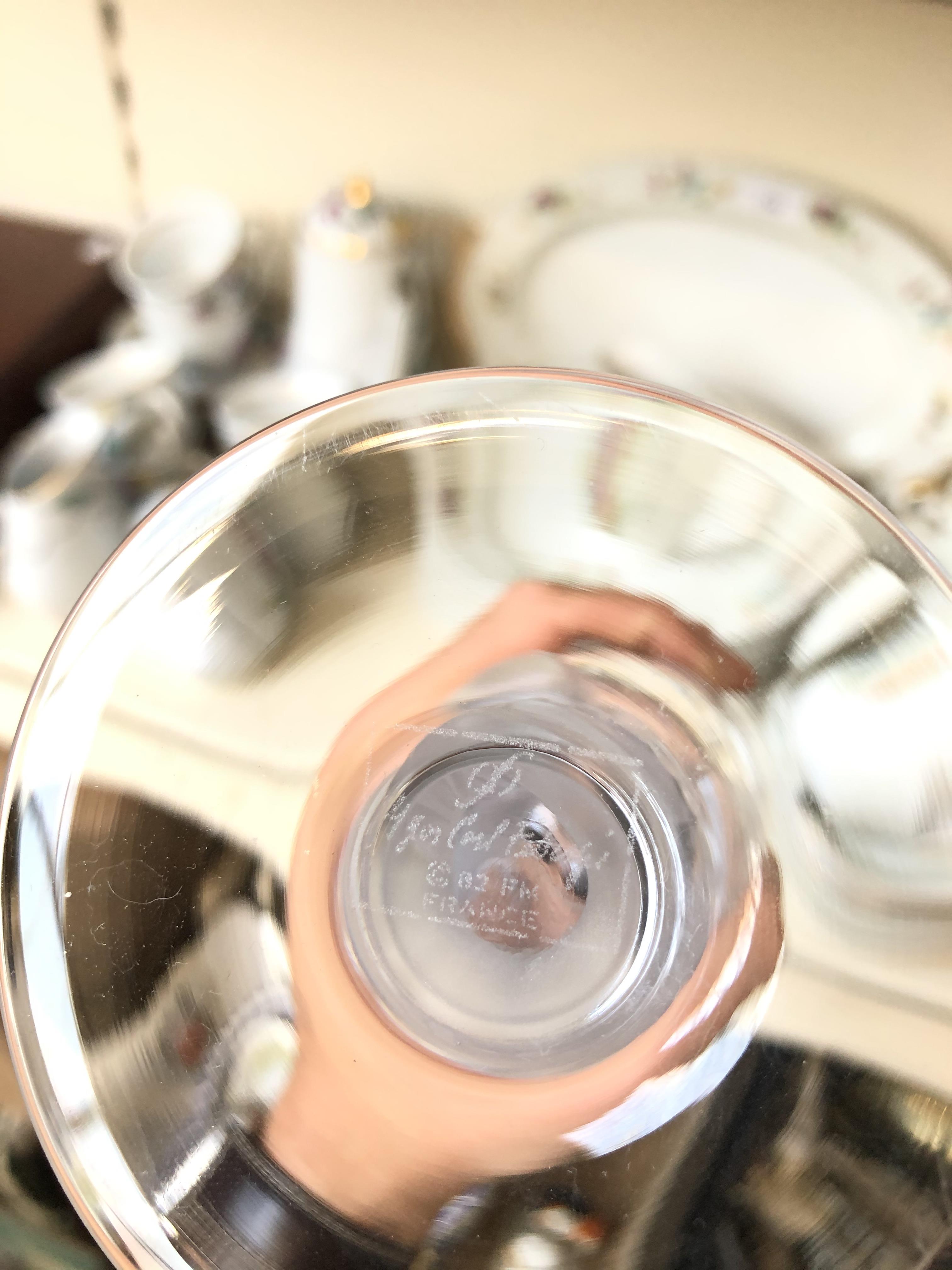 A set of six Franklin Crystal Faberge champagne glasses - Bild 4 aus 10