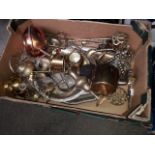 2 boxes of brassware