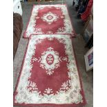 A large and a medium size rug, patterned