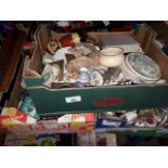 5 boxes of small collectable items, many figures etc