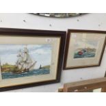A pair of nautical pictures.