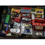 Box of model vehicles