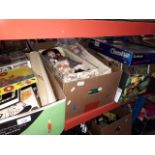 3 boxes of games, dolls etc