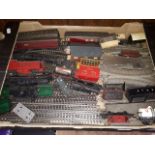 A box of model railway items