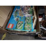 A box of Lego and a box of Kinex