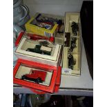 A box of model vehicles including Rupert and Royal Mail