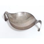 A hallmarked silver dish, length 14.5cm, weight 3 1/4oz.