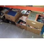 6 boxes of books, dvd's, vhs's and magazines etc