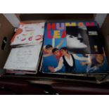 A box of LPs