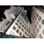 A box of stamps and first day covers