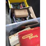 3 boxes containing good quantity of Hornby 00 gauge railway engines, rolling stock, carriages,