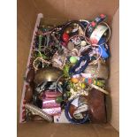 A box of costume jewellery