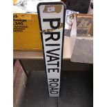 A road sign "Private Road"