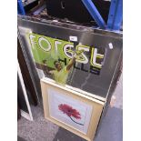 A framed poster of Forest Hills US open tennis.