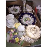 Box of Victorian and other ceramics