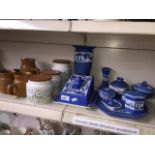 Tams Sylvan jasper ware items with Denby and Hornsea