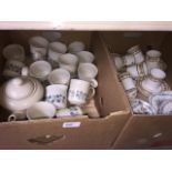 Box of pottery and a box of china