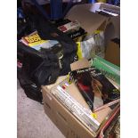 3 boxes and 3 bags of books, magazines, railway magazines, artists requisites, etc.
