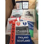 Football programmes - England vs Scotland including tickets stubs, 2 Final Ties - FA cup, etc.