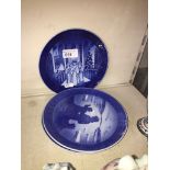 Three Royal Copenhagen plates