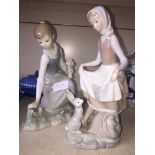 Two Lladro figures of women