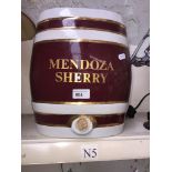 A Mendoza Sherry ceramic decanter - Vitreous China
