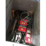 A large crate of mainly tools, garage ware
