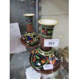 Pair of Noritake vases. Ht.16cm