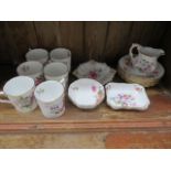 14 piece Royal Crown Derby "Derby Posies"coffee set comprising 6 cups and saucers, creamer and sugar