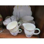 21 pieces Foley china teaware comprising teapot stand, 6 plates, 6 saucers, 4 teacups, 2 coffee