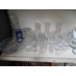 Glassware inc pair of decanters and two others