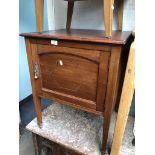 An inlaid pot cupboard