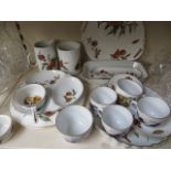 A Royal Worcester cake stand and serving plates etc