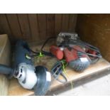 A Router and an angle grinder