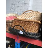 A collection of wicker baskets