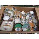 Box with Noritake and other china and porcelain