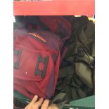 A box containing rucksacks